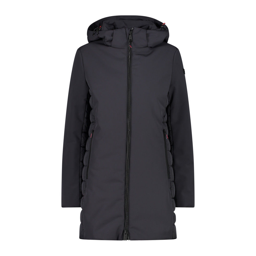 Чорна куртка жіноча, Куртка лижна CMP WOMAN JACKET ZIP HOOD (розмір 44), зимовий одяг, SwimDream