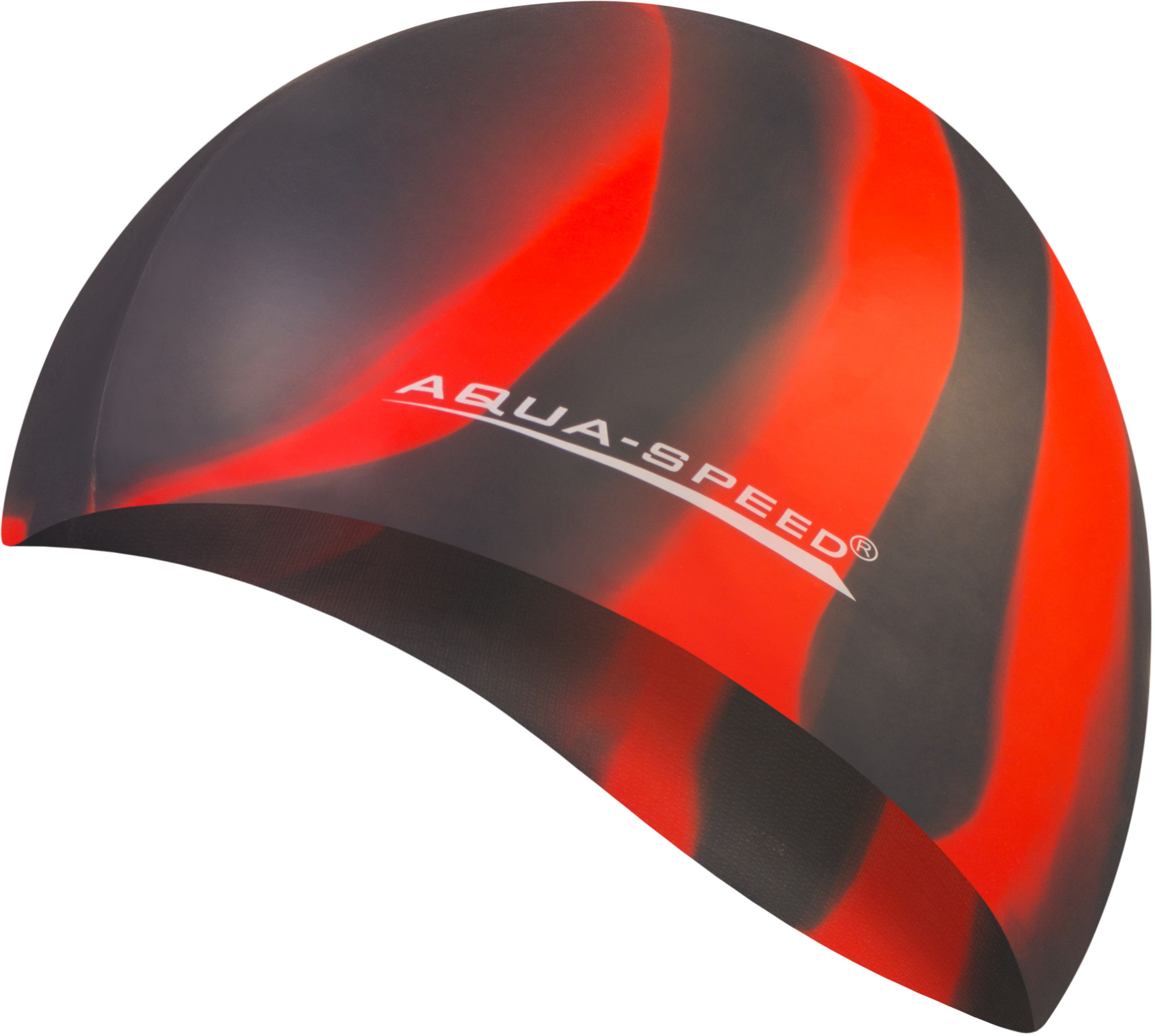 AQUA-SPEED swim cap, red and black striped, online store, Інтернет-магазин SwimDream