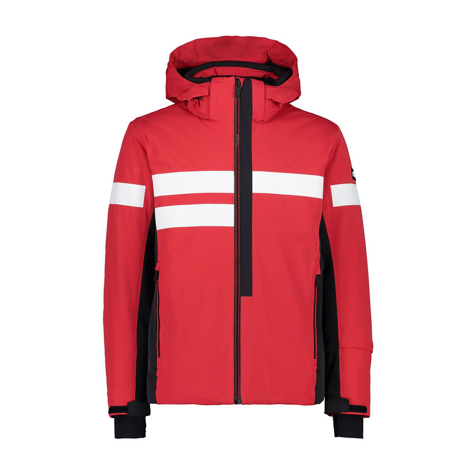 Червона лижна куртка з білими смугами, Куртка лижна CMP WOMAN JACKET ZIP HOOD (розмір 44)