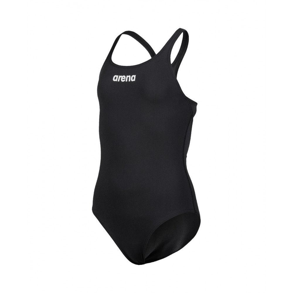 Чорний суцільний купальник Arena з логотипом, спортивний одяг для плавання.