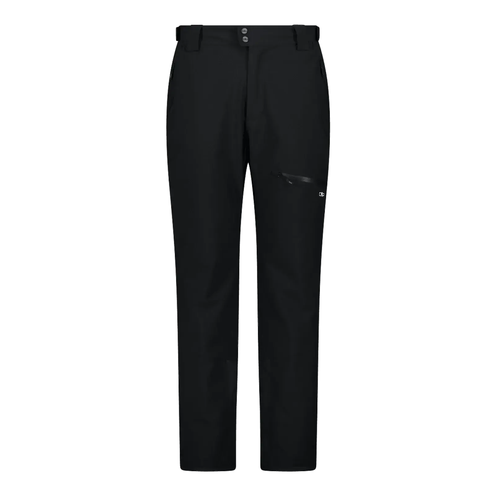 Чорні штани на моделі, вид спереду. Інтернет-магазин SwimDream