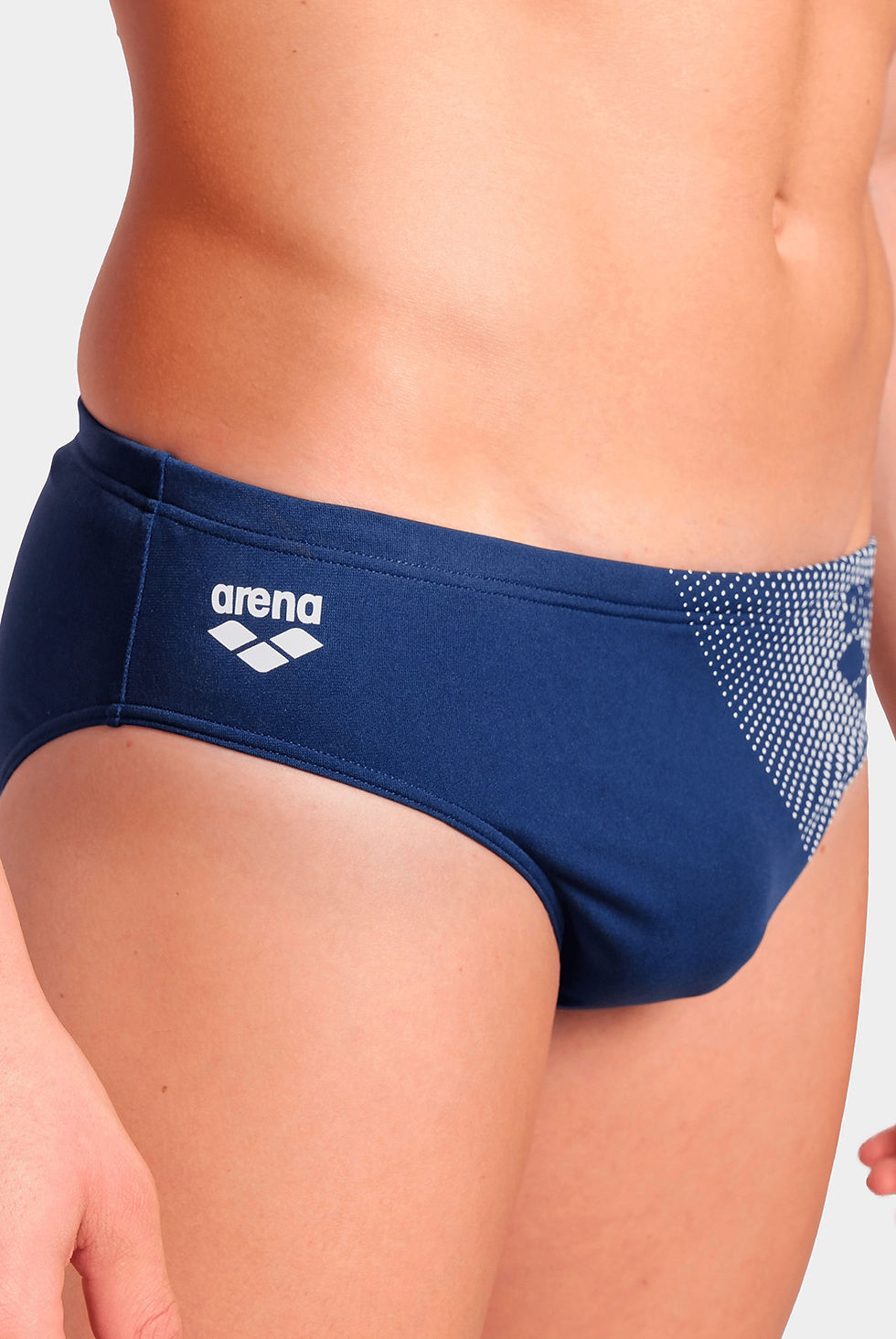 Прев'ю: Плавки-сліпи Arena FOGGY DOTS SWIM BRIEFS темно-синій, білий Чол 80