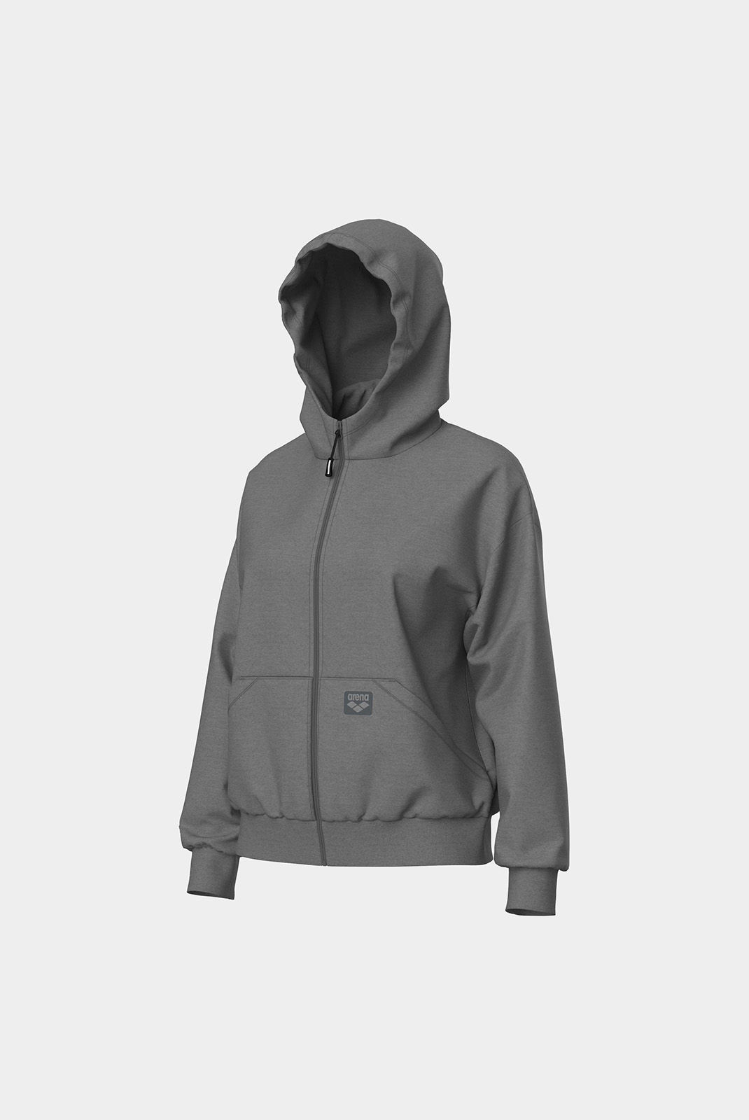 Жіночий світшот Arena BRUSHED HOODED F/Z JACKET AS dark grey heather