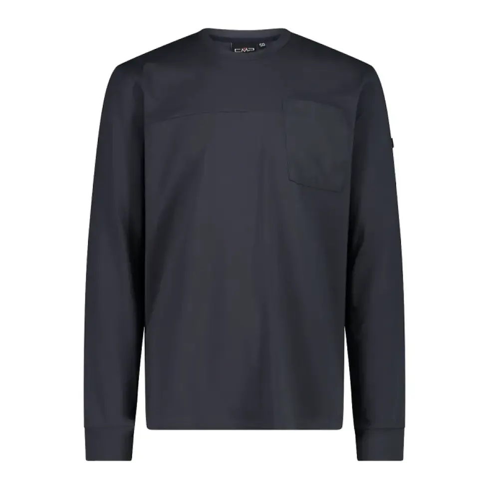 Чоловічий темно-синій світшот, вид спереду, деталі рукава, для повсякденного носіння.