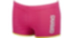 arena Pink swim shorts with yellow trim, perfect for swimming. Інтернет-магазин SwimDream