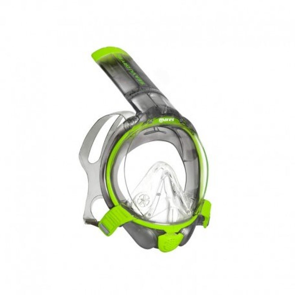 Прозора маска з зеленою окантовкою, Трубка Mares ROVER PRO 2015 для плавання, SwimDream
