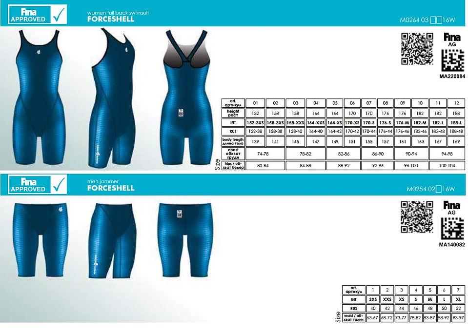 таблиця розмірів Mad Wave