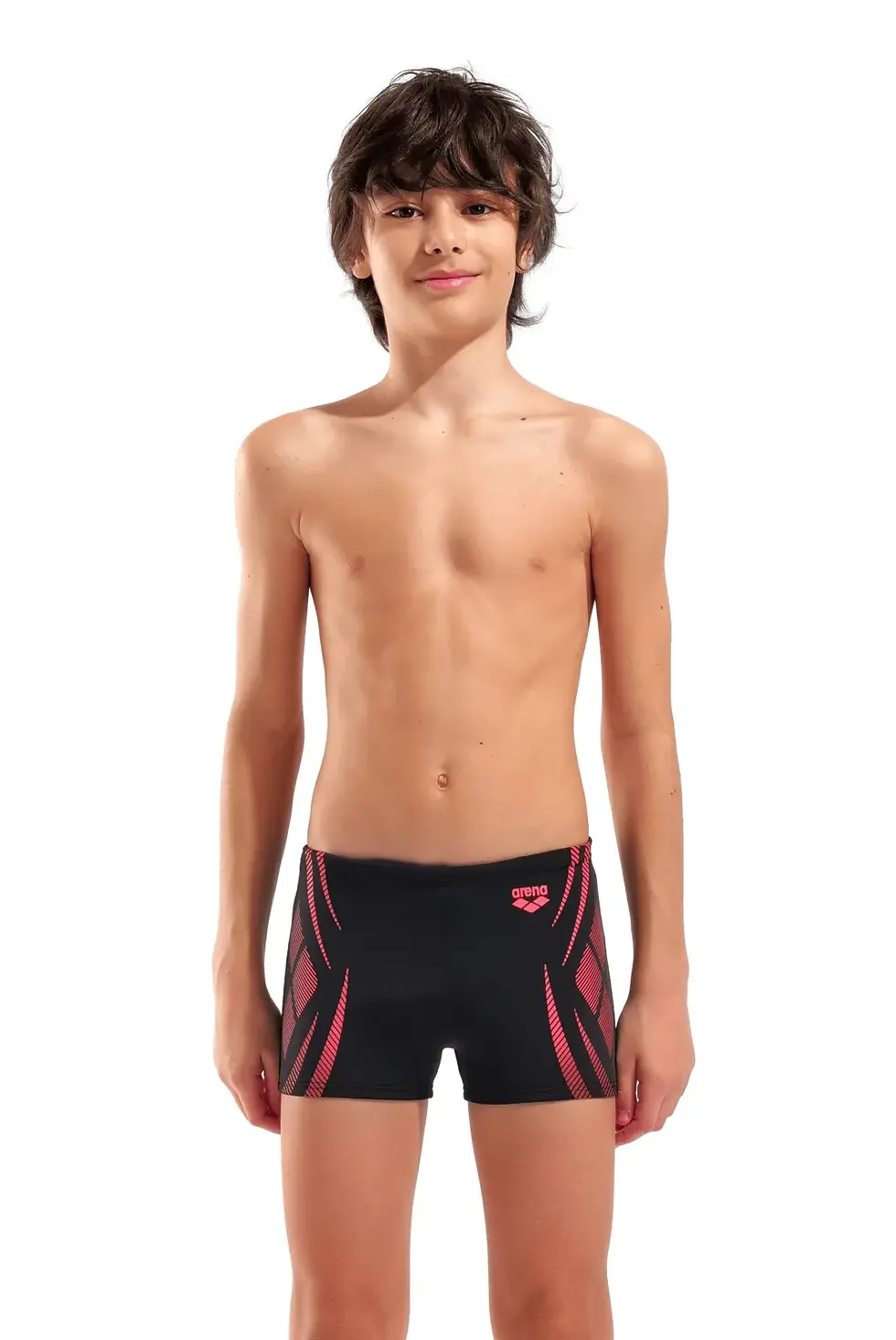 Прев'ю: Плавки-шорти для підлітків Arena POSEIDONIA SWIM SHORT black-calypso coral