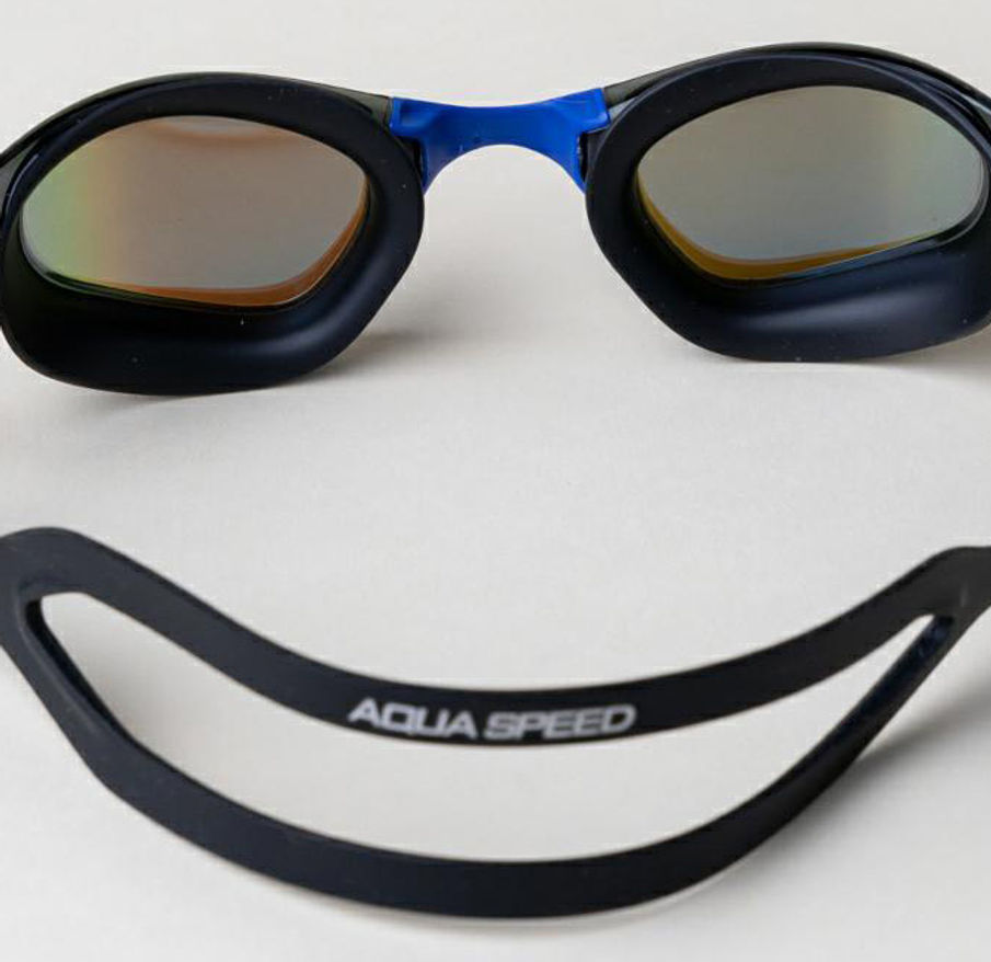 Прев'ю: AQUA SPEED окуляри для плавання з темними лінзами, чорним синім кольором. Інтернет-магазин SwimDream