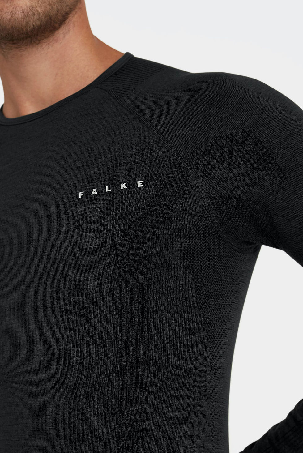 Прев'ю: Чоловічий термореглан Falke Ess Wool-Tech 33481-3000 XL