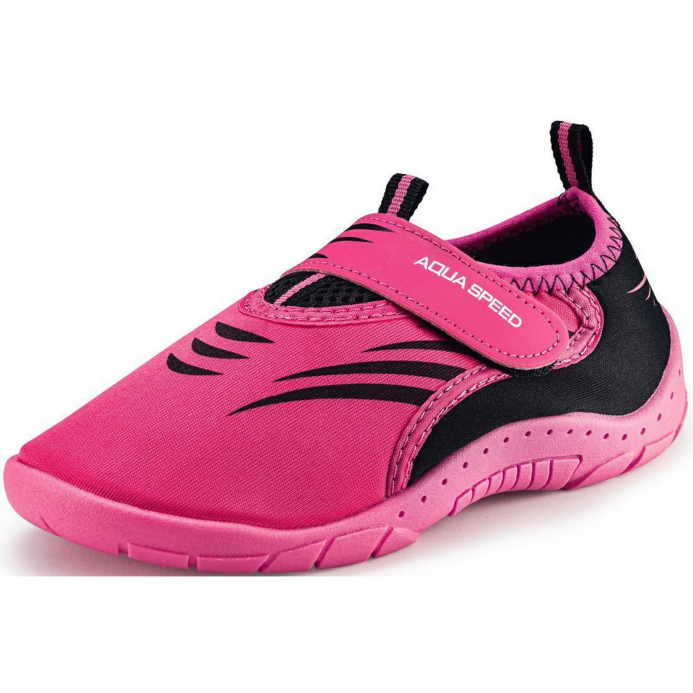 Рожеве взуття Aqua Speed з чорними вставками, для плавання, Інтернет-магазин SwimDream