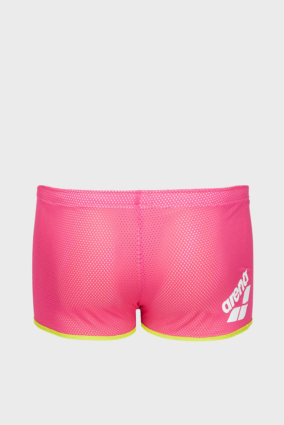 Прев'ю: Яскраво-рожеві плавки Arena з жовтою обробкою та білим логотипом, Інтернет-магазин SwimDream