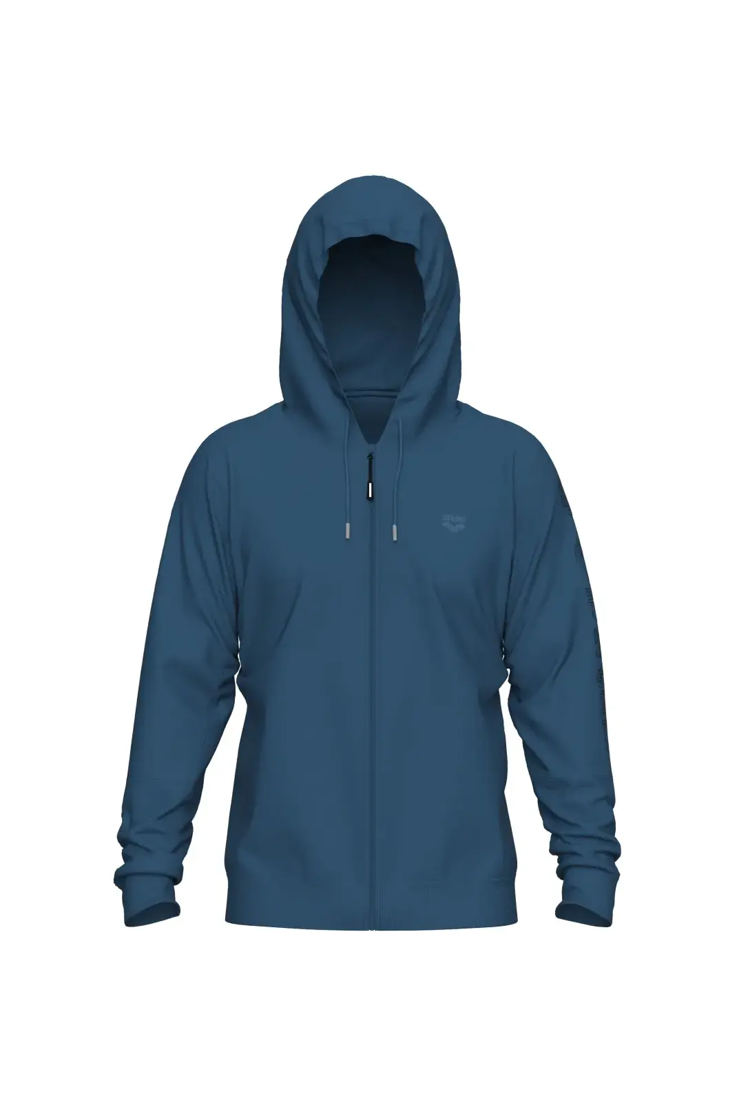 Чоловічий світшот Arena UNBRUSHED HOODED F/Z JACKET grey, blue