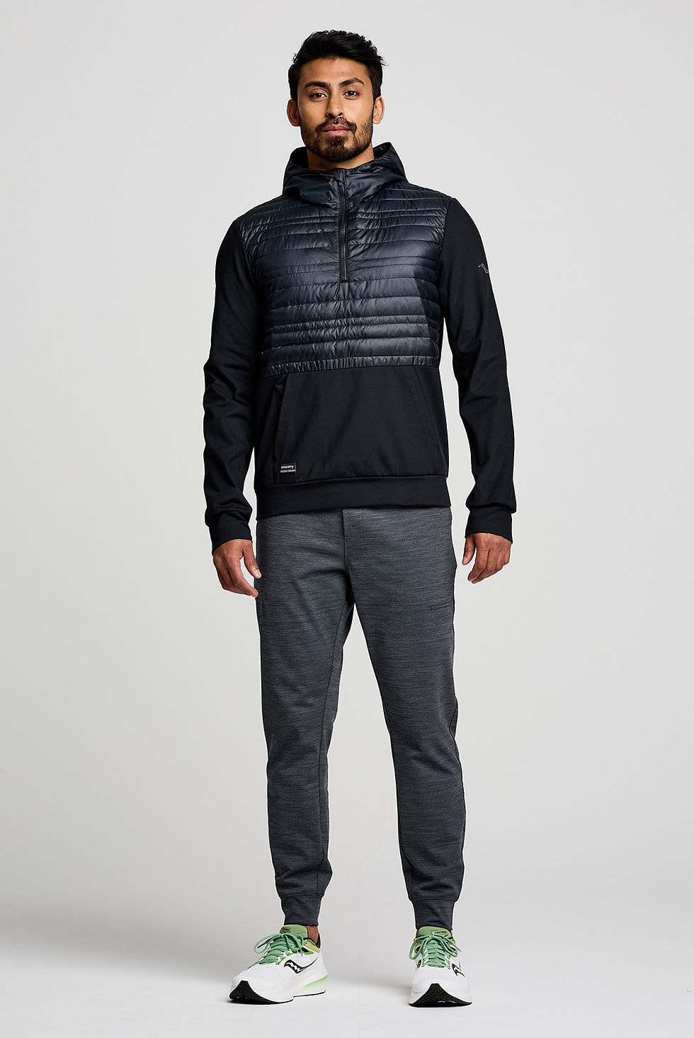 Прев'ю: Чоловіче худі Saucony Solstice Oysterpuff Hoody 800351-BK S