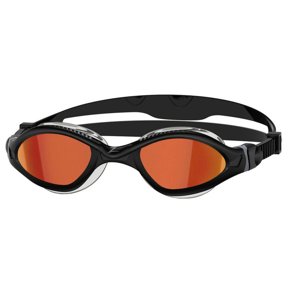Чорні окуляри для плавання з помаранчевими лінзами. Інтернет-магазин SwimDream.
