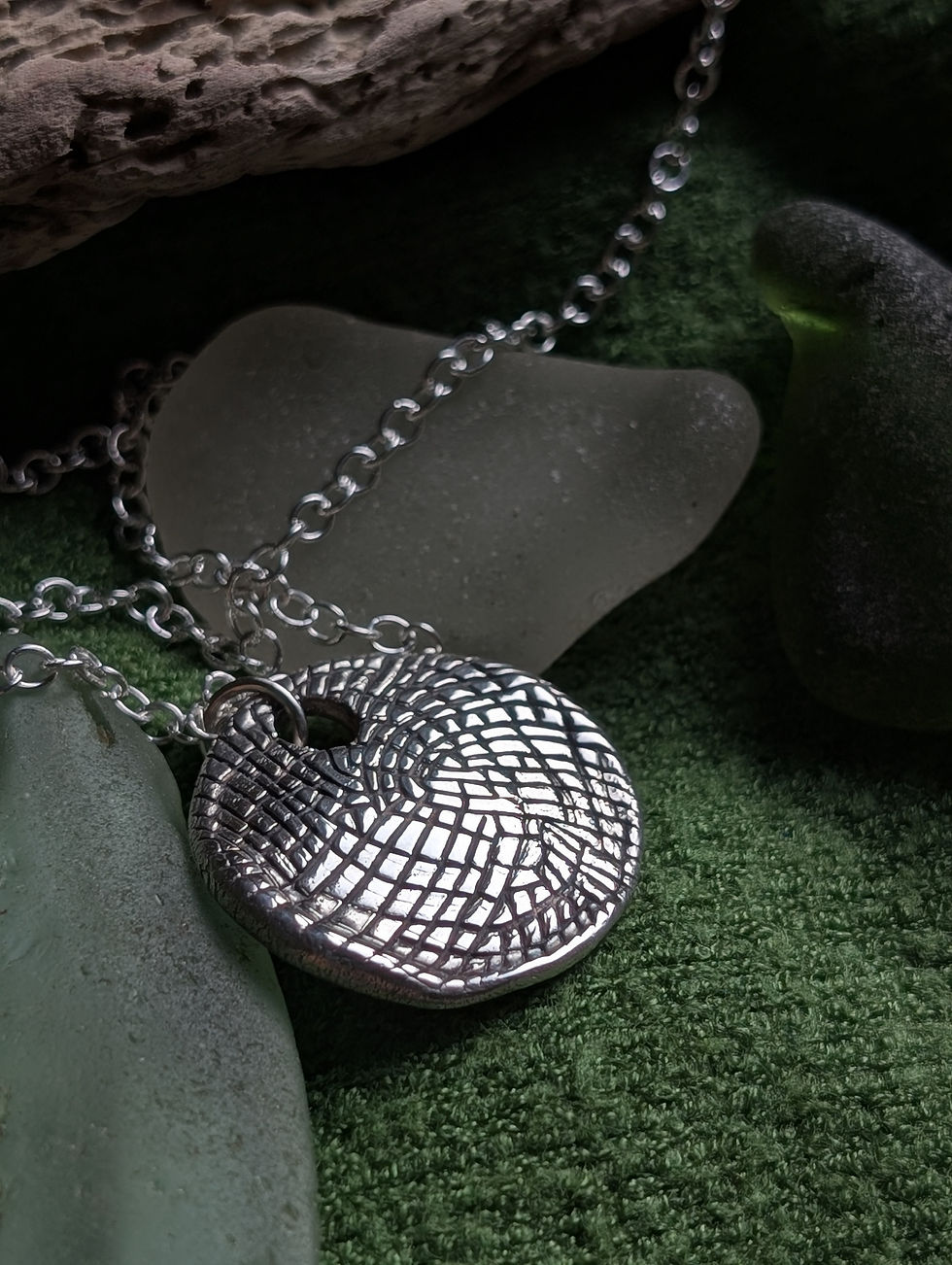 Miniatura: The Woven Path Heavy Talisman: Hallmarked Recycled 999 Silver – £130