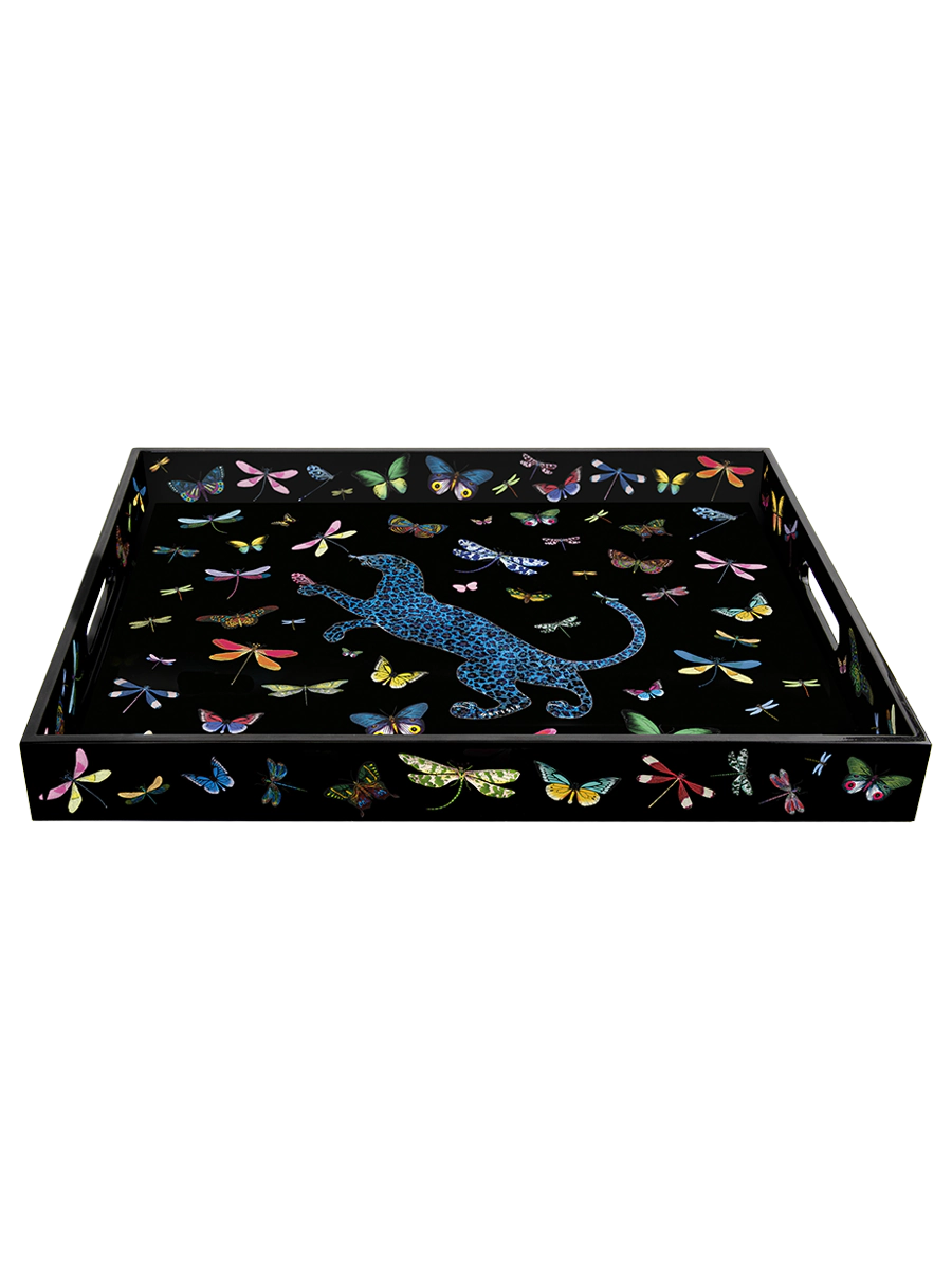 Ortigia Glass plate Dragonflies Pink main image 1