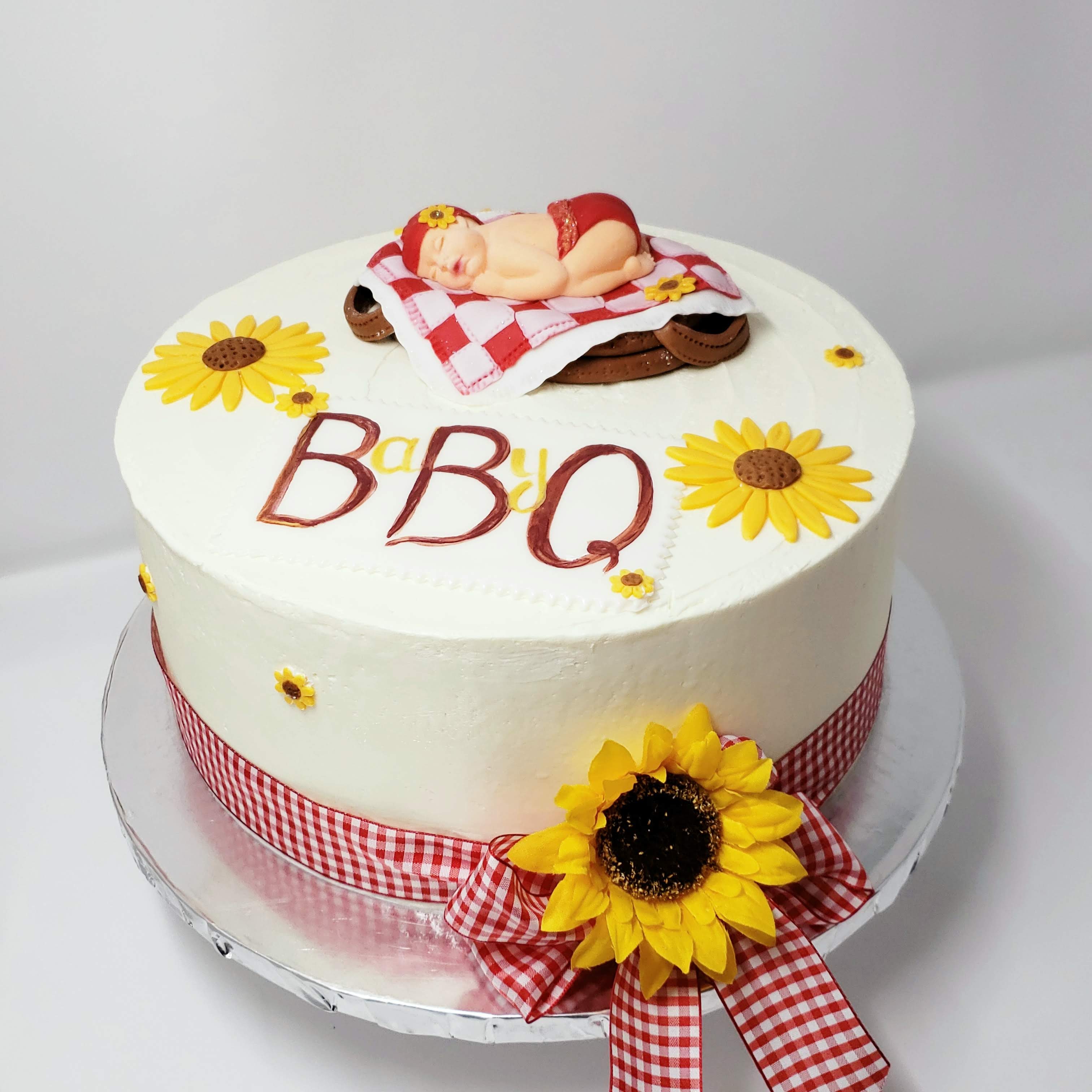 bbq baby shower cake