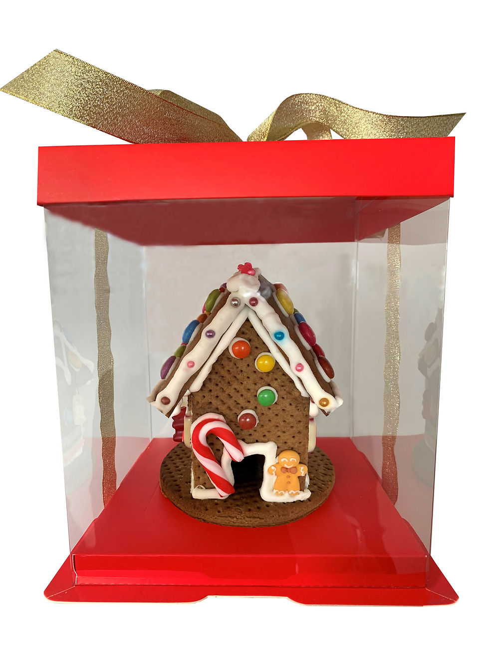 Miniature gingerbread house gift box