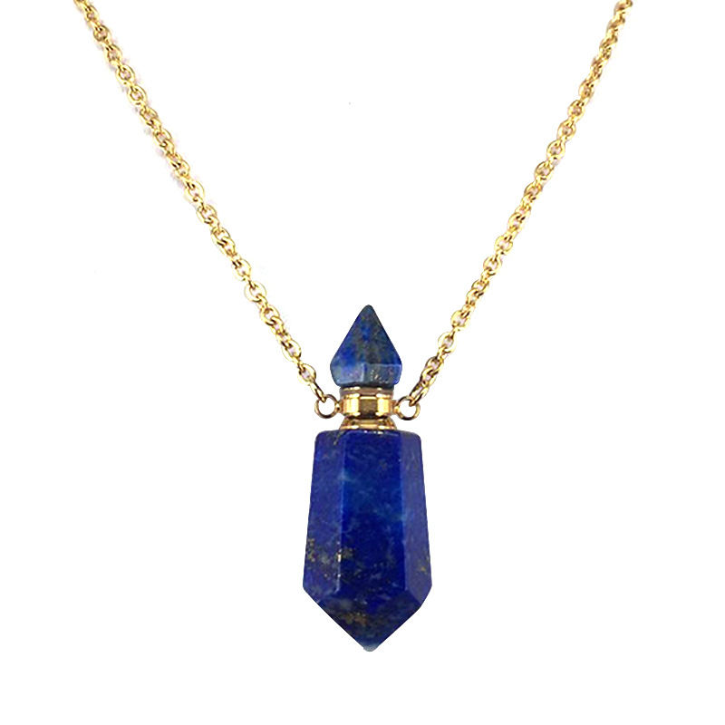 Thumbnail: Hexagonal Crystal Diffuser Necklace – Luxurious Gold Chain