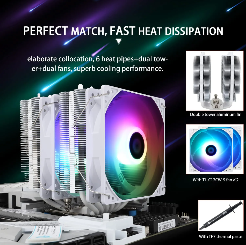 Thumbnail: Thermalright Peerless Assassin 120 SE BLACK ARGB / WHITE ARGB CPU Air Cooler