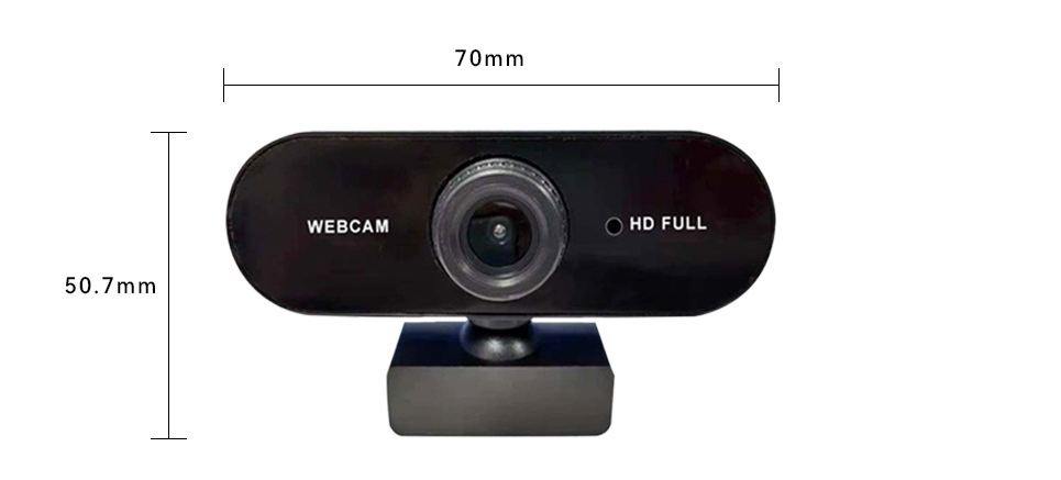Thumbnail: Webcam with Microphone, HD Webcam Privacy Cover, Webcam for Desktop Computer PC