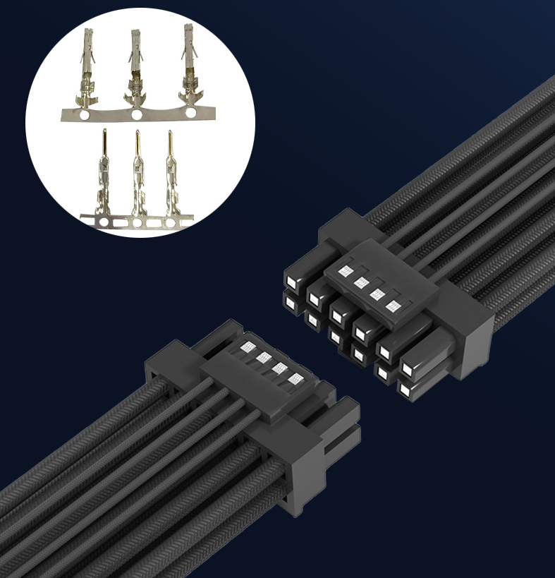 Thumbnail: 16AWG 12VHPWR Male to Male 600W PCIe 5.0 White Sleeved Cable