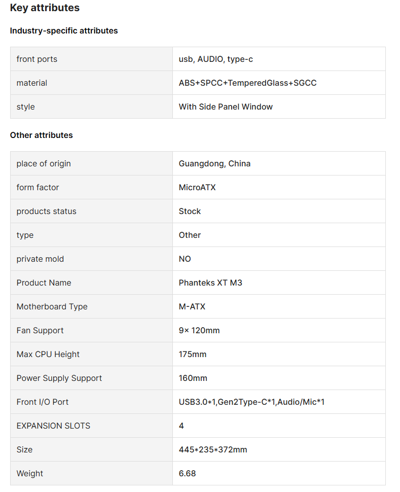 Thumbnail: PHANTEKS XT M3 M-ATX CASE TG BLACK(No fans Include)