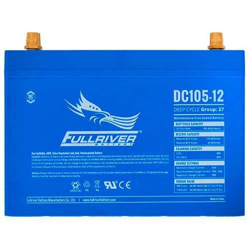 Fullriver 12V, 105Ah Solar/Inverter Deep Cycle AGM Battery (Nigeria
