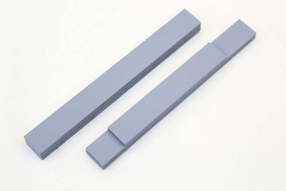 Thumbnail: Steel Slabs Resin Models - UNPAINTED - 138mm by 16mm - Pack of 2 - 1:76 OO Gauge