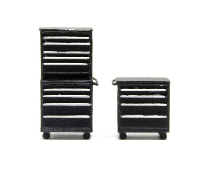 Thumbnail: Black Mechanic Drawers - Pack of 2 - 1:76 OO Gauge Model Railway