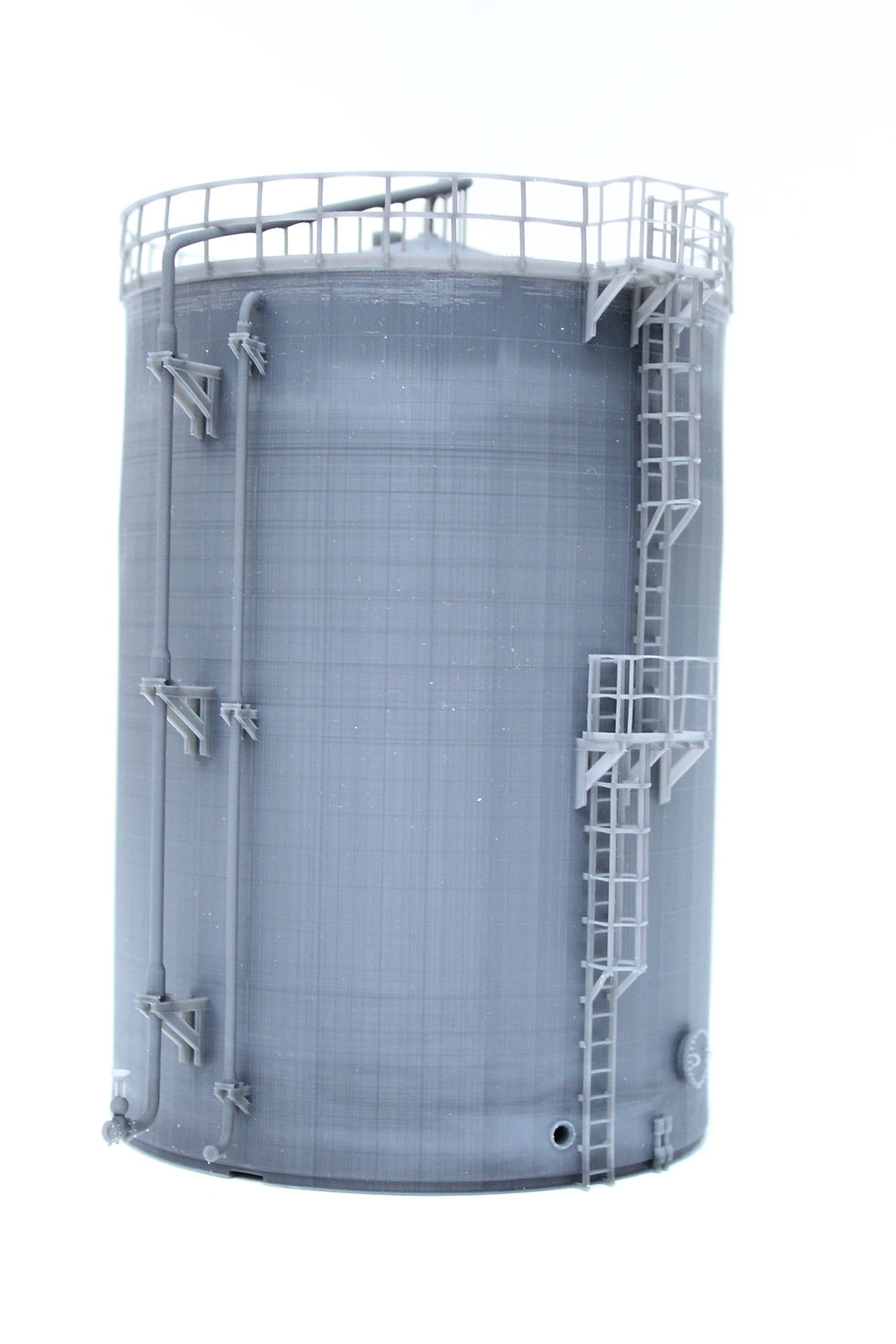 Thumbnail: Large Oil Storage Tank with ladder 165mm Tall 1:76 OO Gauge Model Rail UNPAINTED