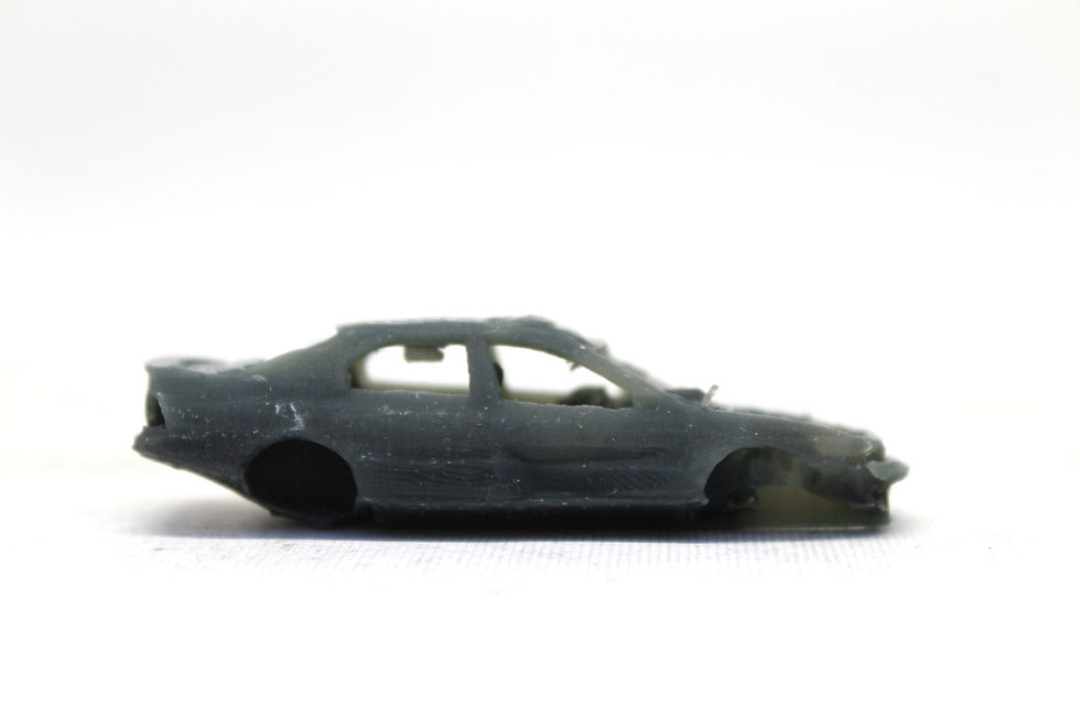 Thumbnail: Scrap Gutted Car - B - UNPAINTED - Pack of 10 - 1:76 OO Gauge Model Railway