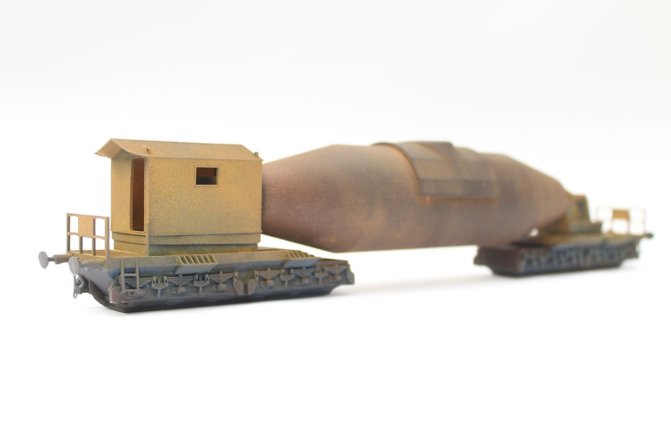 Thumbnail: Torpedo Wagon - Port Talbot - OO Gauge 1/76 - PAINTED & WEATHERED - STATIC MODEL