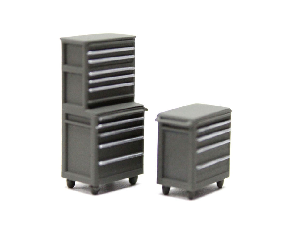 Thumbnail: Camo Green Mechanic Drawers - Pack of 2 - 1:76 OO Gauge Model Railway