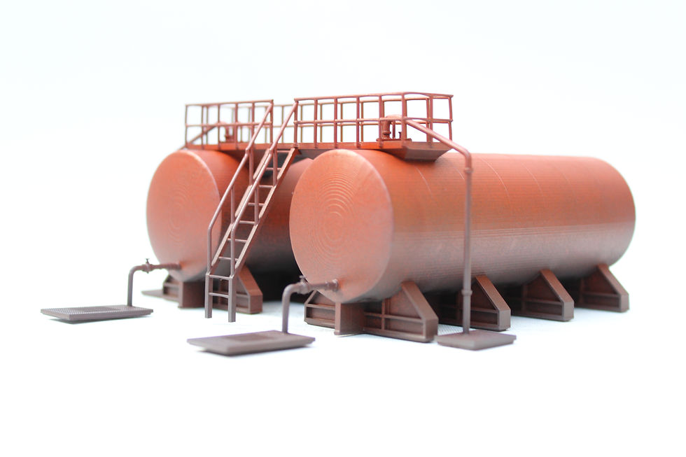 Thumbnail: Diesel Fuel Tanks - TWIN - RED - 1:76 OO Gauge Model Railway