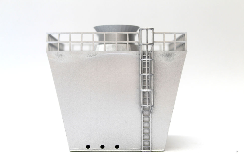 Thumbnail: Cooling Tower Version 2 - GALV SILVER - 1:76 OO Gauge Model Railway