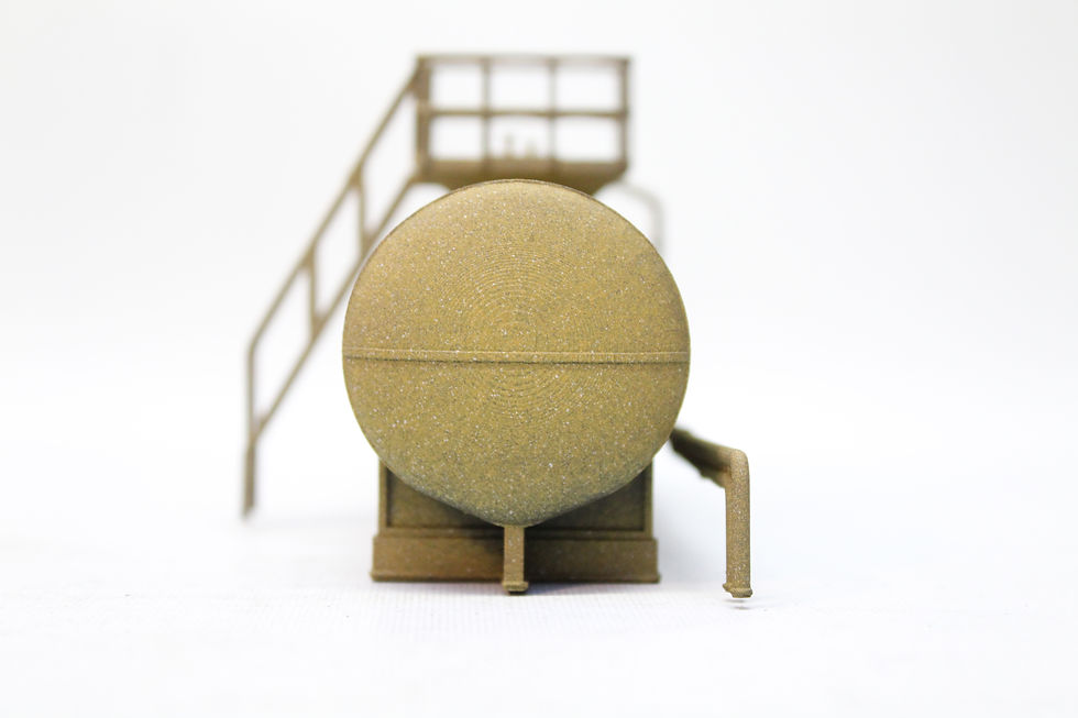 Thumbnail: Fuel Store Tank 121mm - YELLOW WEATHERED - 1:76 OO Gauge Model Railway
