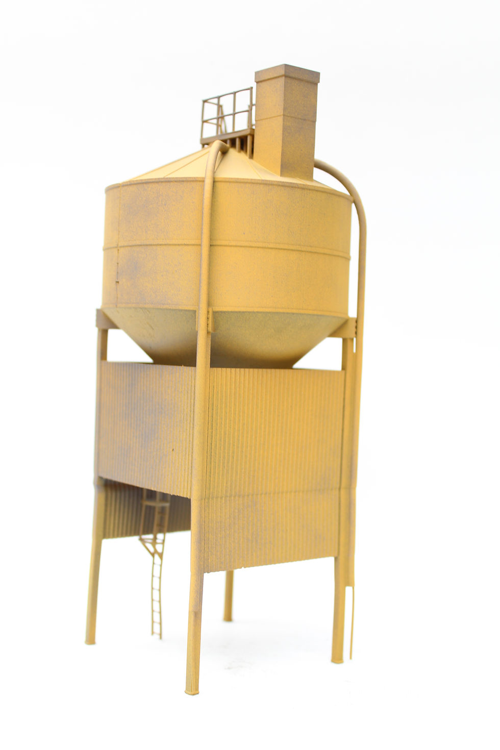 Thumbnail: Presflo Cement Loading Hopper - YELLOW 1:76 OO Gauge Model Railway