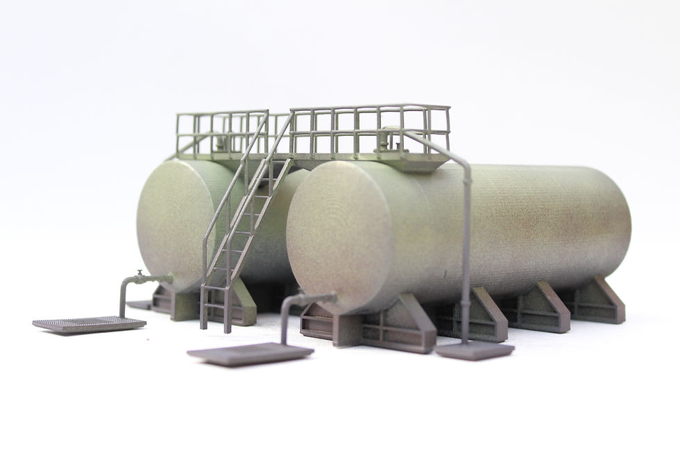 Thumbnail: Diesel Fuel Tanks - TWIN - GREEN - 1:76 OO Gauge Model Railway