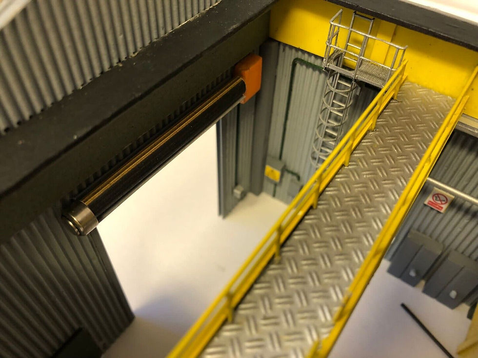 Thumbnail: Engine Shed with Crane OO Gauge Large Building Scratch Built C17