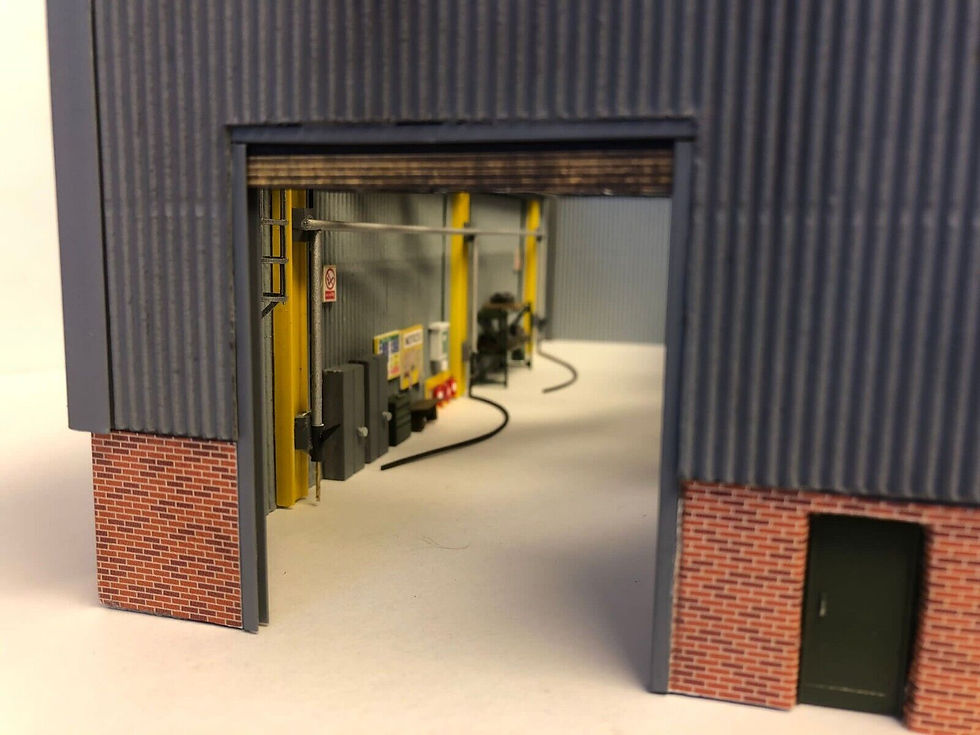 Thumbnail: Engine Shed with Crane OO Gauge Large Building Scratch Built C17