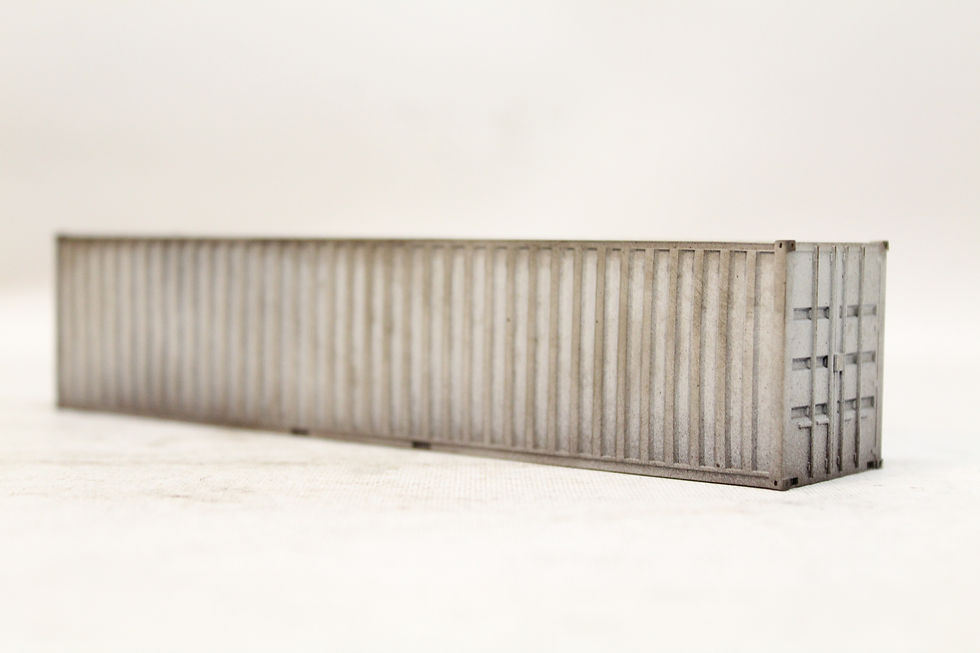 Thumbnail: 40ft Container Weathered Model - Pack of 2 - LIGHT GREY