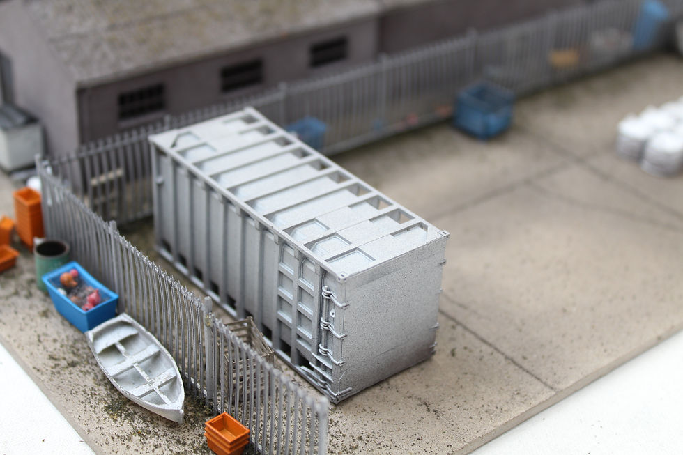 Thumbnail: Waste Container Skip - LIGHT GREY - Pack of 1 - 1:76 OO Gauge Model Railway