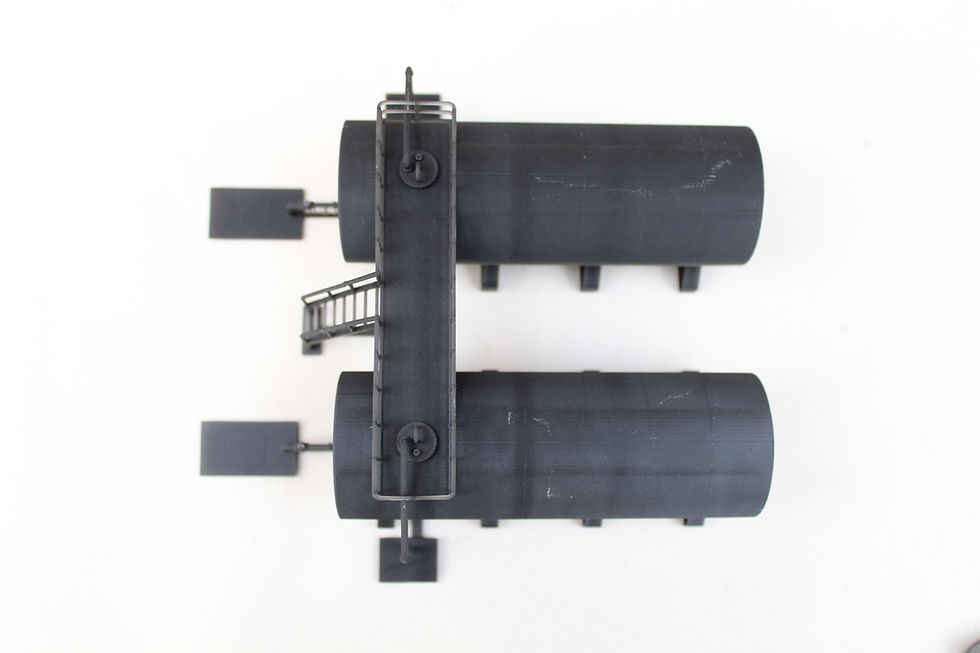 Thumbnail: Large Diesel Fuel Tanks - TWIN - UNPAINTED - 1:76 OO Gauge Model Railway