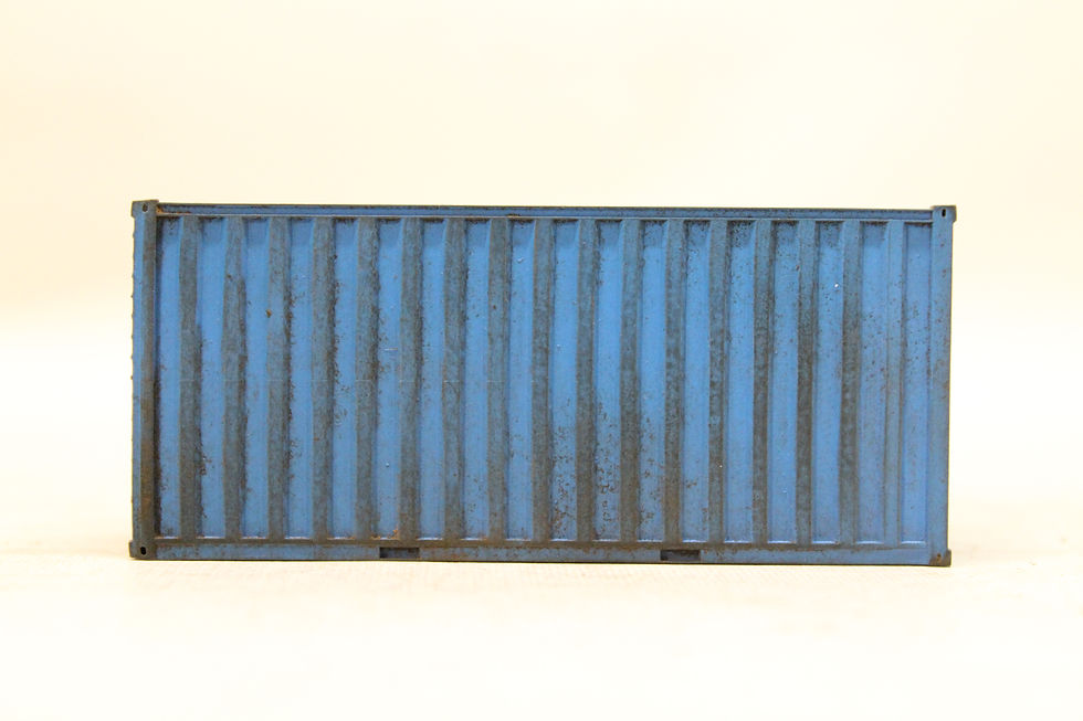 Thumbnail: 20ft Container Weathered Model - Pack of 2 - LIGHT BLUE - 1:76 OO Gauge