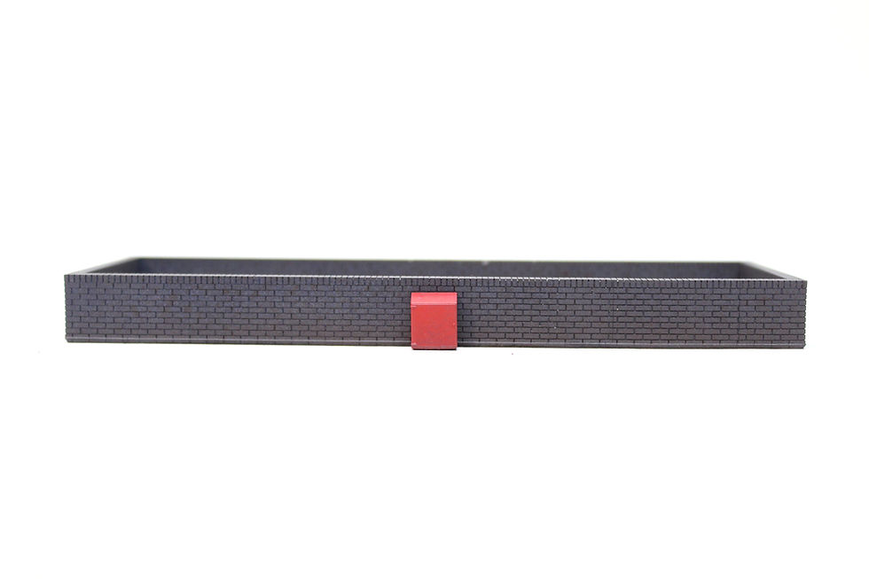 Thumbnail: Brick Bund for 121mm Fuel Store - BLUE BRICK - 1:76 OO Gauge Model Railwa