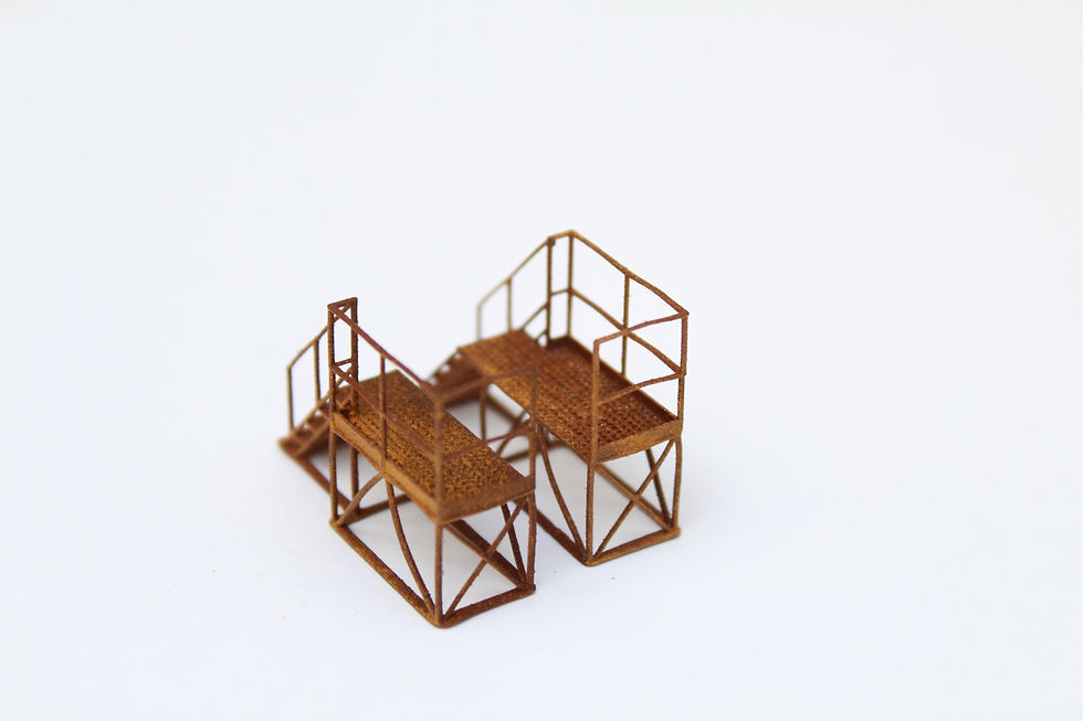 Thumbnail: Tap Valve Steps - Pack of 2 - RUSTY - 1:76 OO Gauge Model Railway