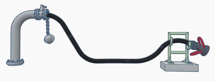 Thumbnail: Oil Hoses - Resting on hose stand pose - UNPAINTED - Pack of 4 - 1:76 OO Gauge