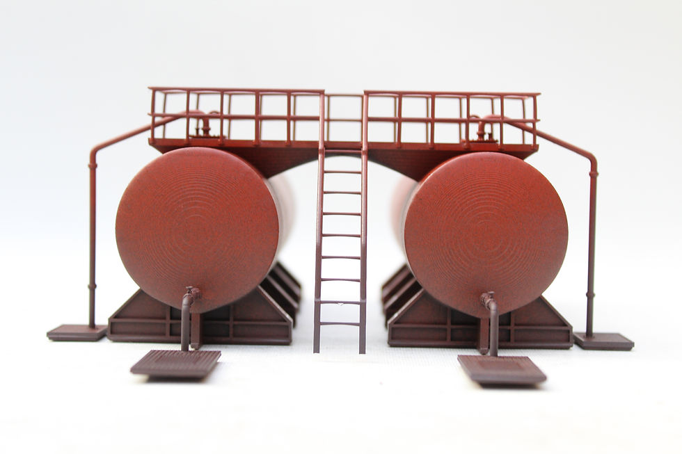 Thumbnail: Diesel Fuel Tanks - TWIN - RED - 1:76 OO Gauge Model Railway